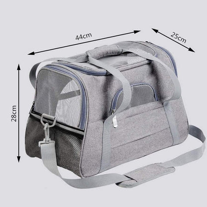 Portable Foldable Pet Carrier Bag with Fur Pad For Maxiumum Comfort