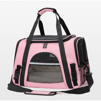 Portable Foldable Pet Carrier Bag with Fur Pad For Maxiumum Comfort