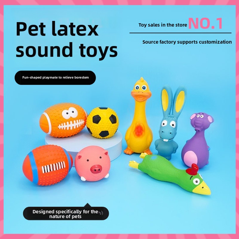 Latex Dog Chew Toy with Squeaker