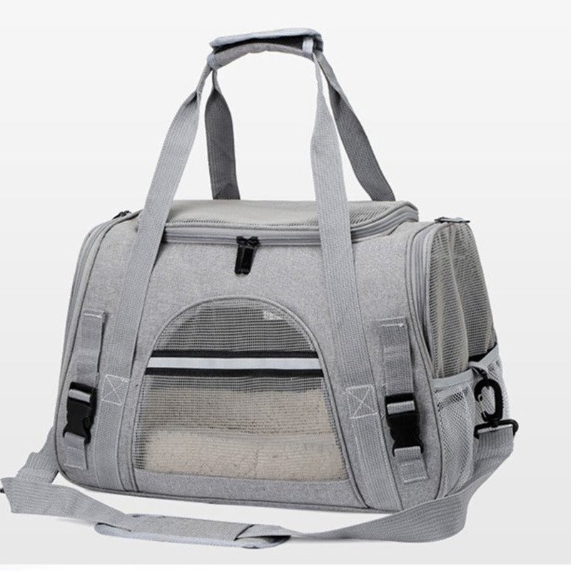 Portable Foldable Pet Carrier Bag with Fur Pad For Maxiumum Comfort