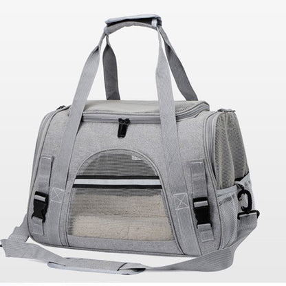 Portable Foldable Pet Carrier Bag with Fur Pad For Maxiumum Comfort