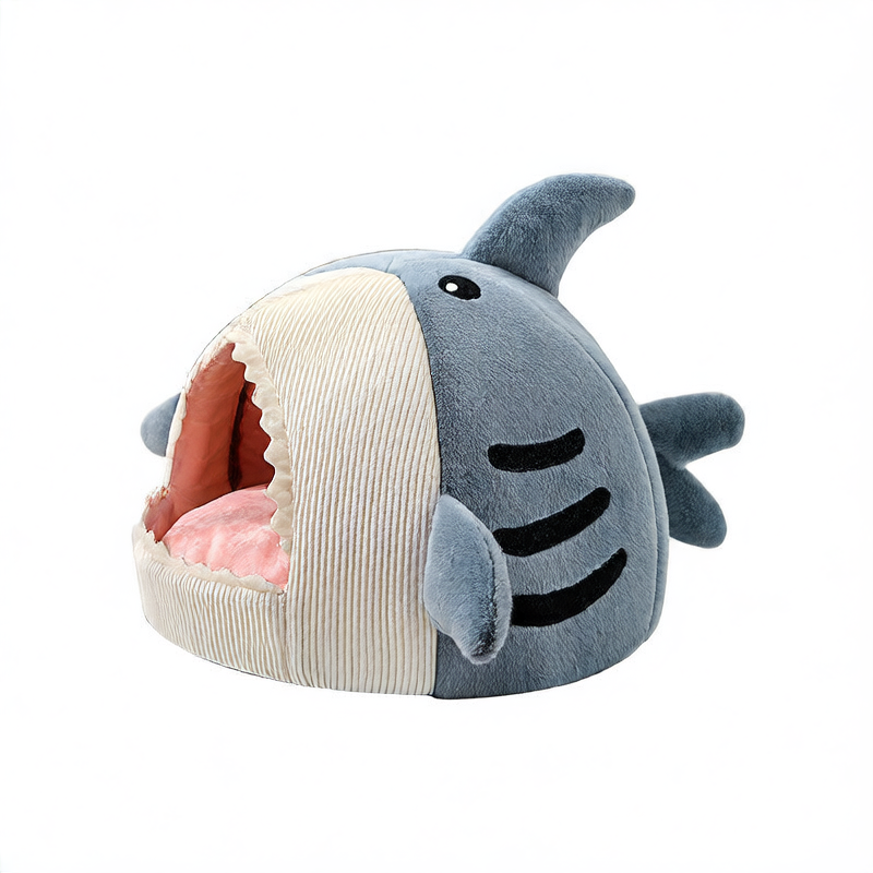 Shark Pet Bed Cosy Cave Bed for Cats & Dogs