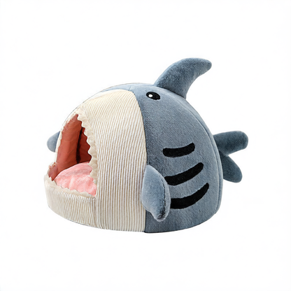 Shark Pet Bed Cosy Cave Bed for Cats & Dogs