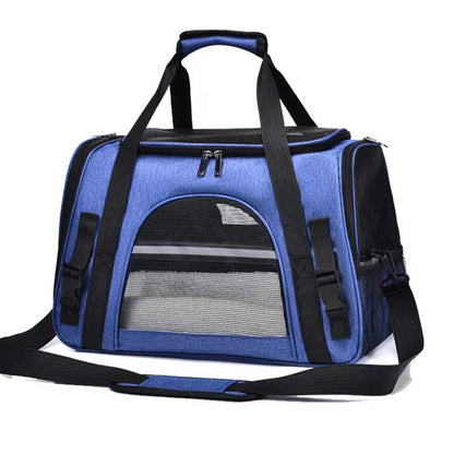 Portable Foldable Pet Carrier Bag with Fur Pad For Maxiumum Comfort