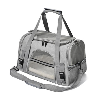 Portable Foldable Pet Carrier Bag with Fur Pad For Maxiumum Comfort