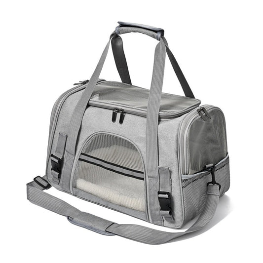 Portable Foldable Pet Carrier Bag with Fur Pad For Maxiumum Comfort