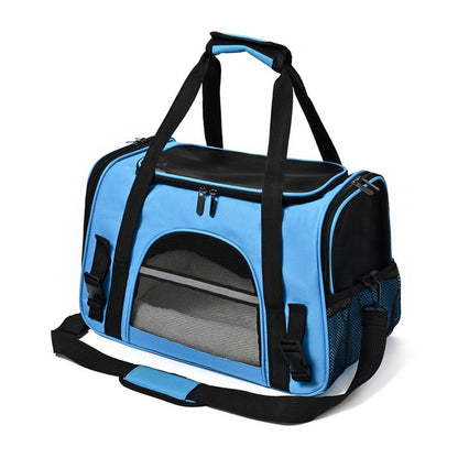 Portable Foldable Pet Carrier Bag with Fur Pad For Maxiumum Comfort