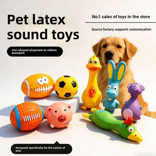 Latex Dog Chew Toy with Squeaker