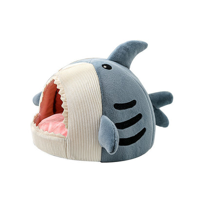 Shark Pet Bed Cosy Cave Bed for Cats & Dogs