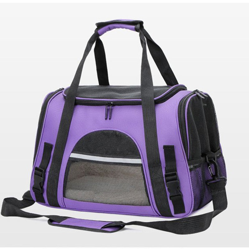 Portable Foldable Pet Carrier Bag with Fur Pad For Maxiumum Comfort