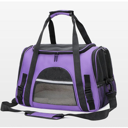 Portable Foldable Pet Carrier Bag with Fur Pad For Maxiumum Comfort